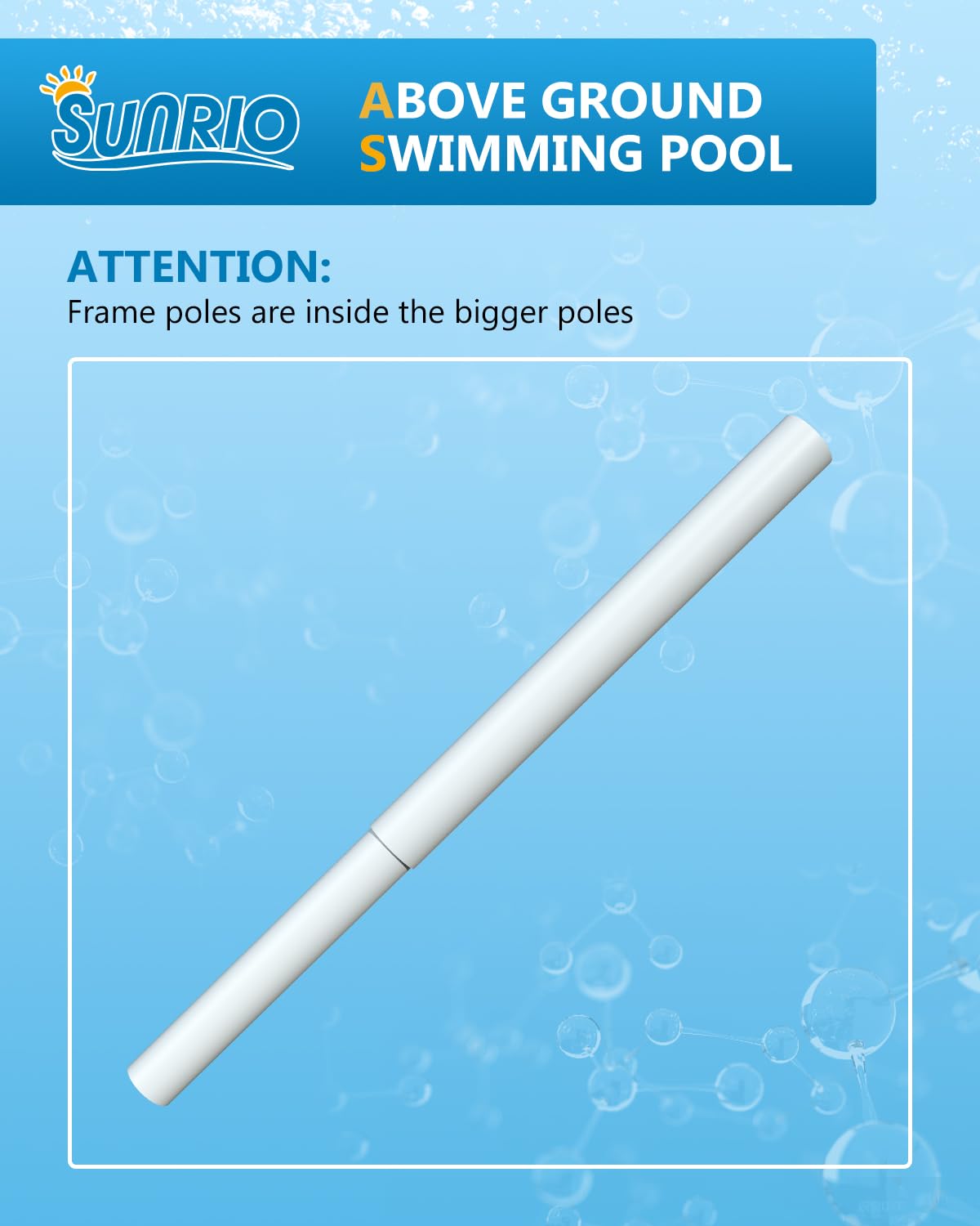 Sunrio Metal Pro 8ft X 30in Round Pool Durable Steel Frame Above Ground Pool for Outdoor Backyard Swimming Pool Suitable Friends Family Adults Kids