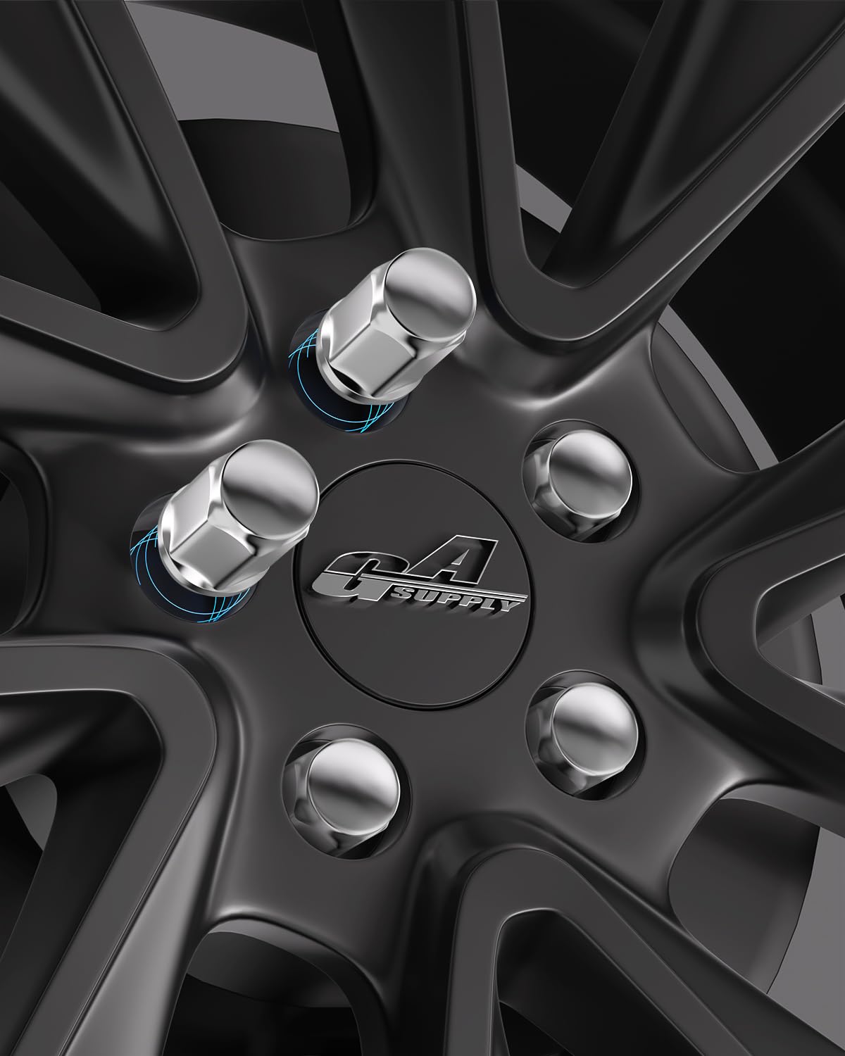 GAsupply 12x1.25 Lug Nuts, M12x1.25 Closed End Bulge Acorn Chrome Lug Nut 3/4" (19mm) Hex 1.38" 35mm Tall, 20 Pack