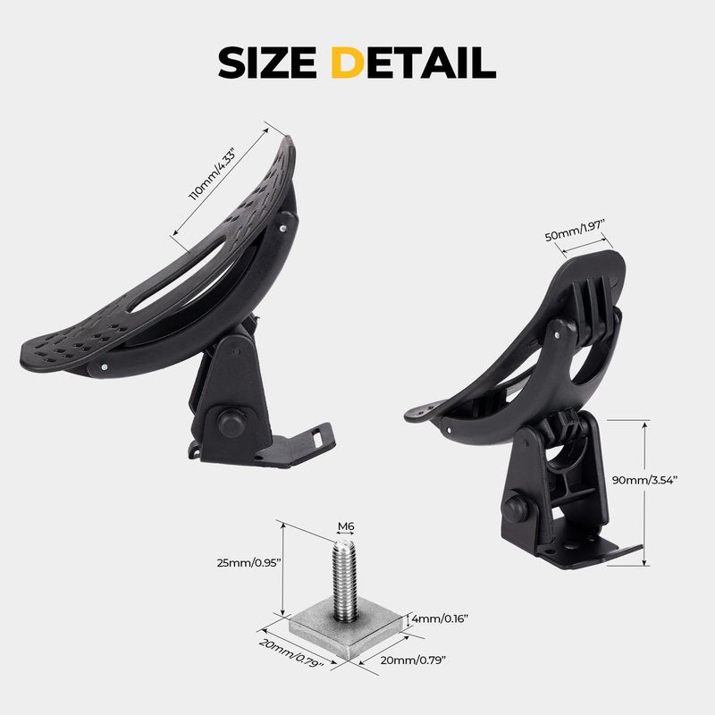 BougeRV T-Slot Kayak Roof Rack Saddles, Only Fits for Auto Cross Bars with T-Track to Carrier Kayak Paddle Board Surfboard with Tie Down Straps Ratchet Strap,150LBS Load Capacity(2 Pairs)