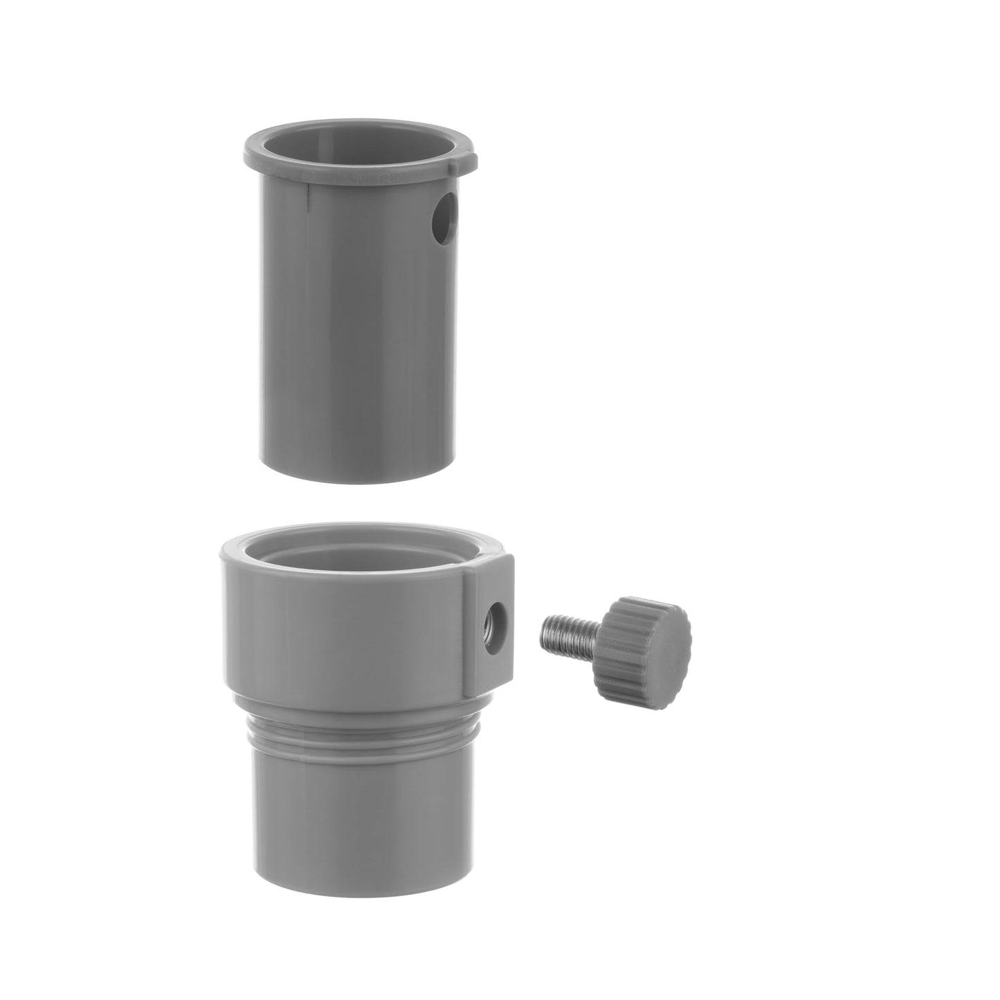 Kraemer Plastics Umbrella Pole Stabilizer reducer threaded adapter insert for Baja Deck Pool Sleeves (Light Gray)