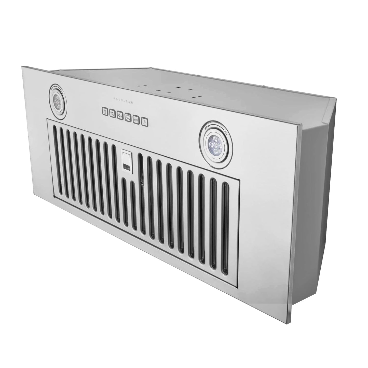 Hauslane Range Hood Insert 30 Inch, Hood Vent for Kitchen| HauSMART™ App & Voice Control |4-Speed Fan, LED GU10 Lights | Dishwasher-Safe Baffle Filters, Stainless Steel Ducted|Ductless Range Hood