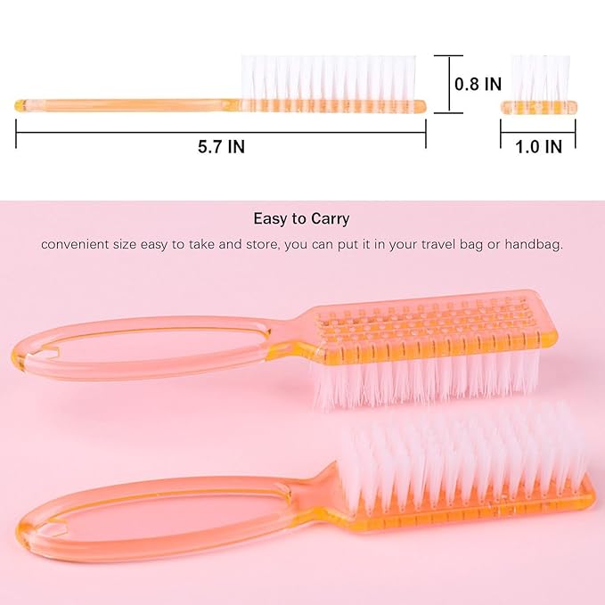 6 PCS Handle Grip Nail Brush,Hand Fingernail Cleaner Brush Manicure Tools Scrub Cleaning Brushes for Toes and Nails Cleaner (Multicolor)