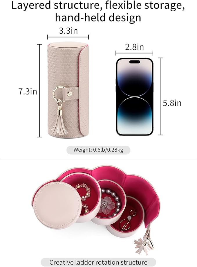 VLANDO Viaggio Mothers Day Gifts Her - Small Jewelry Case Box - Travel Essential Accessories for Women, Travelers, Couples, Mom, Friends, Bridesmaid