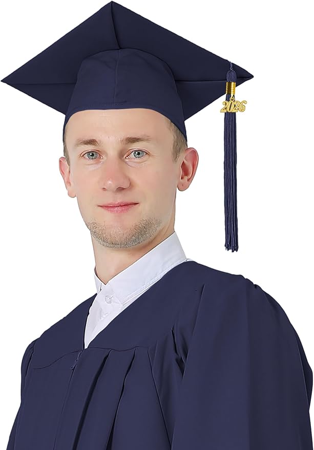 GraduatePro Matte Graduation Cap with 2026 Tassel for Adults High School and Bachelor Master 12 Colors