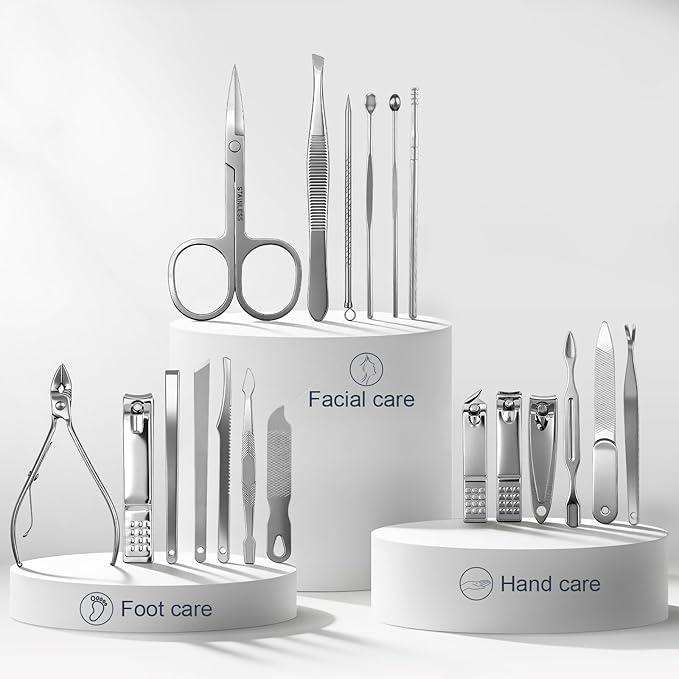 Professional Nail Clippers for WomenÃ¯Â¼ÂTravel Manicure Kit for MenÃ¯Â¼ÂNail Clipper Set Care Kit for Beginners with Everything