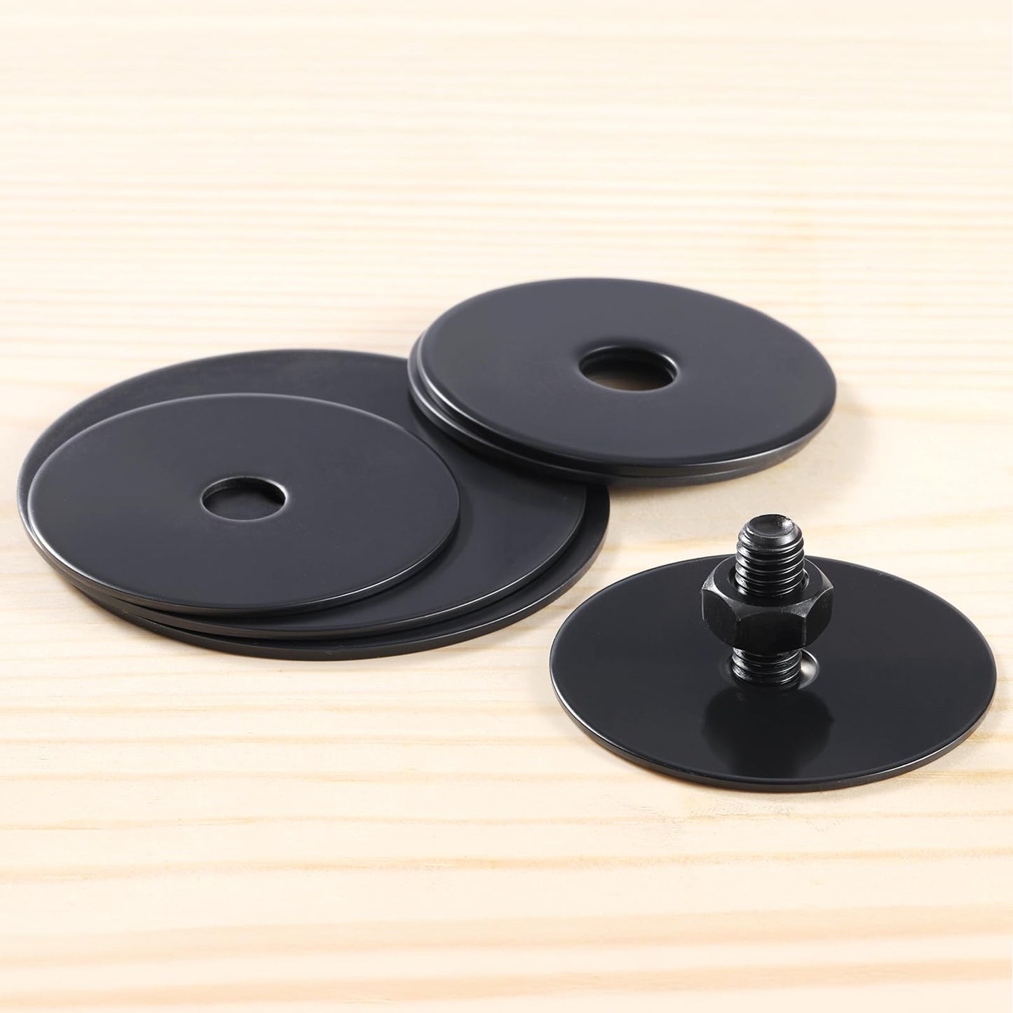 SVLING 40PCS 1/8" x1" Fender Washers, Black Oxide 304 Stainless Steel 18-8, 1/8" ID x 1" OD Hardware Flat Washers for Screws Bolts