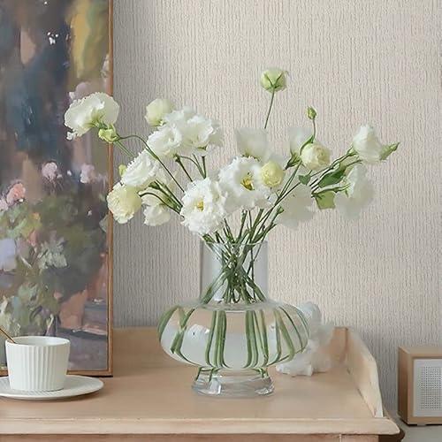 Dimoon 78.7"x17.7" Embossed Stripe Thicken Advanced Texture White Peel and Stick Wallpaper Stick Peel Modern Off-White Waterproof Contact Paper Pure Self Adhesive Wallpaper Removable Liner Viny Roll