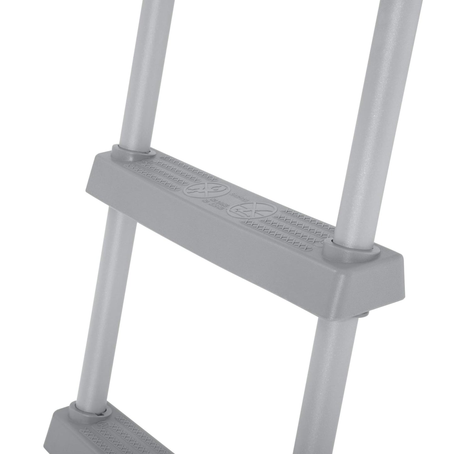 Bestway Above Ground Pool Ladder for Swimming Pools 42" or 48" Tall, Metal Frame Step Ladder with Plastic Steps for Pool Entry and Exit