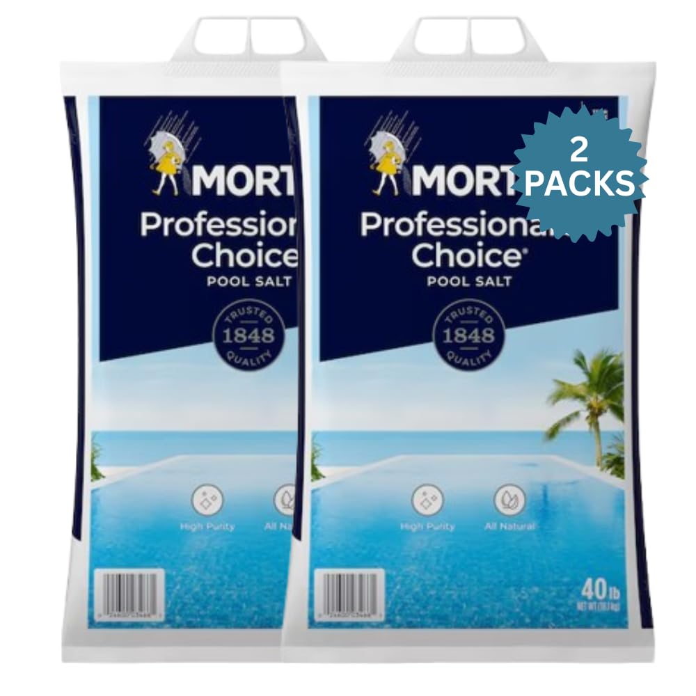 Professional’s Choice Pool Salt – All-Natural, Fast-Dissolving Formula for Saltwater Pools – 40 lb Bag – 2 Pack