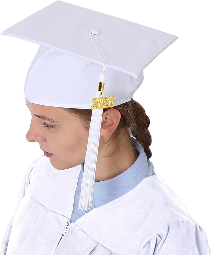 GraduationMall Matte Graduation Cap with 2026 Tassel for High School & Bachelor