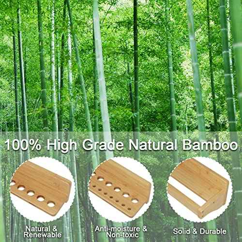 Wall Mounted Screwdriver Rack, Bamboo Pliers Holder Hammer Wall Rack Tools Storage for Garage Workshop - 3 Pack