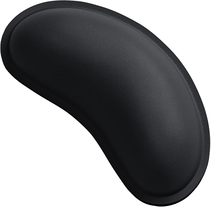 Dapesuom Mouse Wrist Rest, Ergonomic Memory Foam Mouse Wrist for Computer Desk Mats Support, PU Leather Hand Rest Pad Cushion for Gaming, Laptop, Men, Women, Pain Relief & Easy Typing, Black