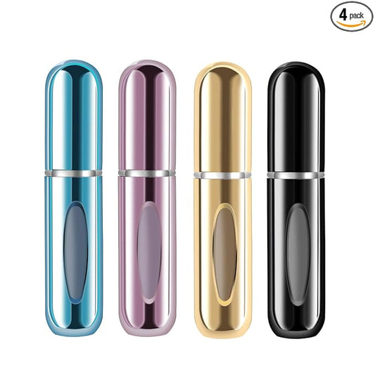 Yamadura Mini Refillable Perfume Portable Atomizer Bottle Refillable Perfume Spray, Refill Pump Case for Traveling and Outgoing (5ml, 4 Pack) 4