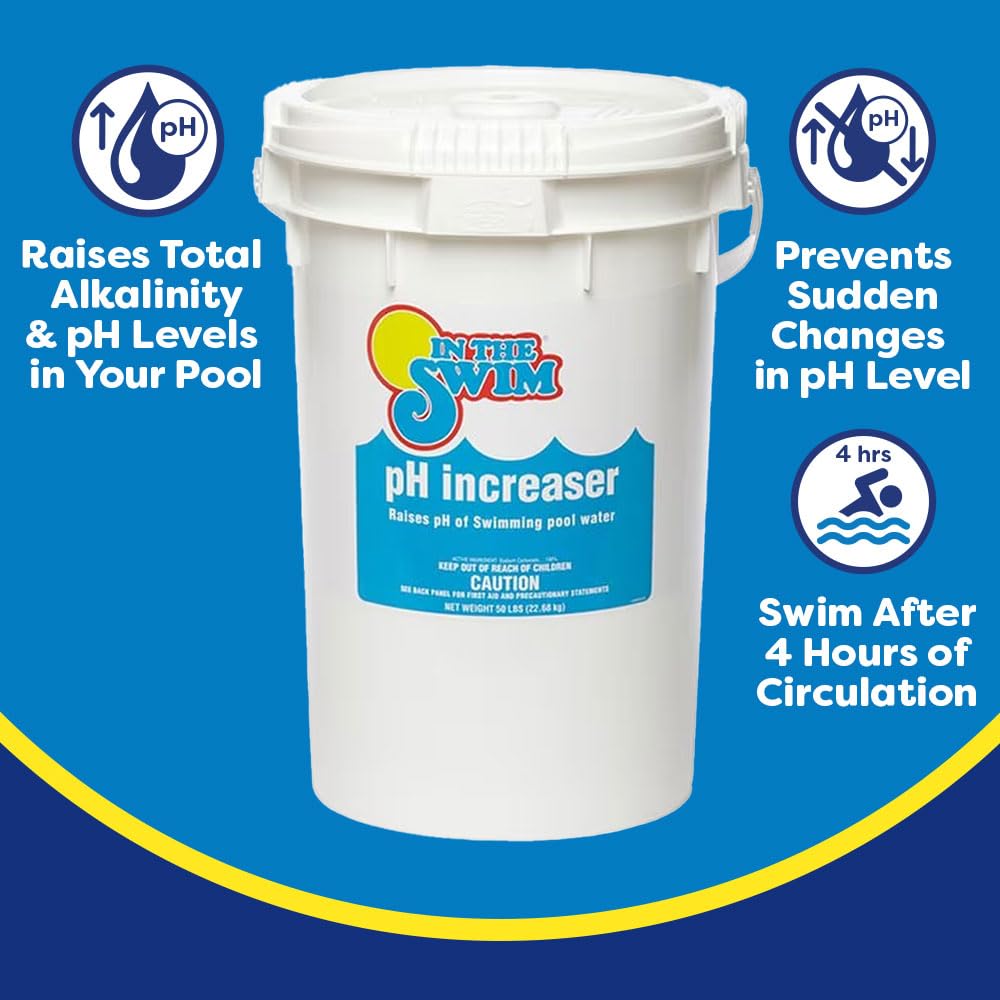 In The Swim pH Increaser and Alkalinity Increaser Bundle: Includes 25 Pound Bucket of pH Increaser and 25 Pound Bucket of Alkalinity Increaser - for Perfectly Balanced Swimming Pool Water