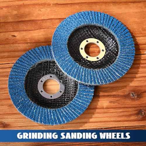 80 Pack Flap Discs 4 1/2 Inch for Angle Grinder 4.5 x 7/8 Inch Aluminum Oxide Sanding Grinding Wheels 40 60 Grit Grinding Discs Abrasives Flapper Wheel for Wood Metal Sanding (Blue,40 Grit)