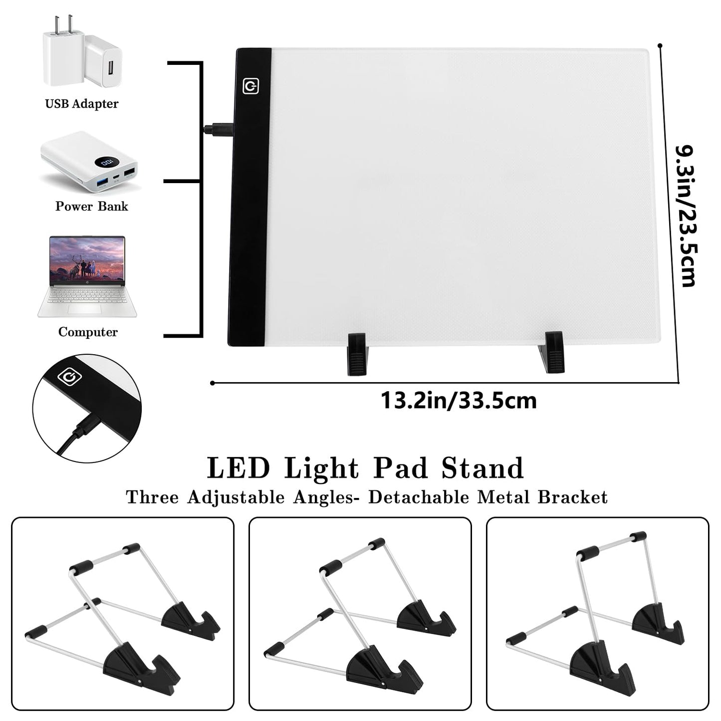 Ratukall 183PCS A4 Diamond Painting Light Pad Kit, Light Board for Diamond Painting Accessories, Tracing Light Box with 5D Painting Tools Set for Full Drill & Partial Drill Art