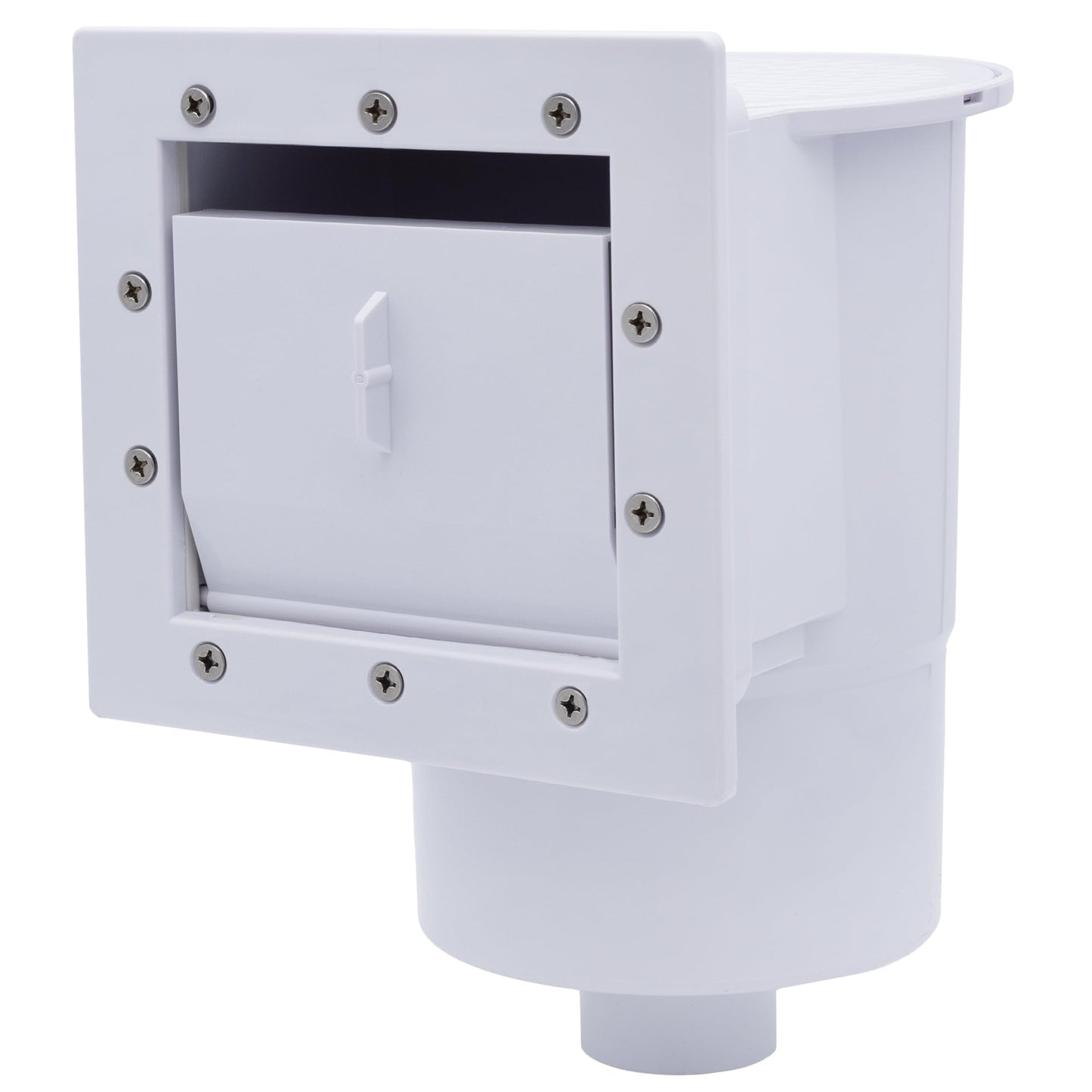 Rx Clear Heavy Duty Standard Complete Thru-Wall Skimmer Kit for Above-Ground Swimming Pool | Made of Non-Corrosive Abs Plastic | Chemical Resistant | White