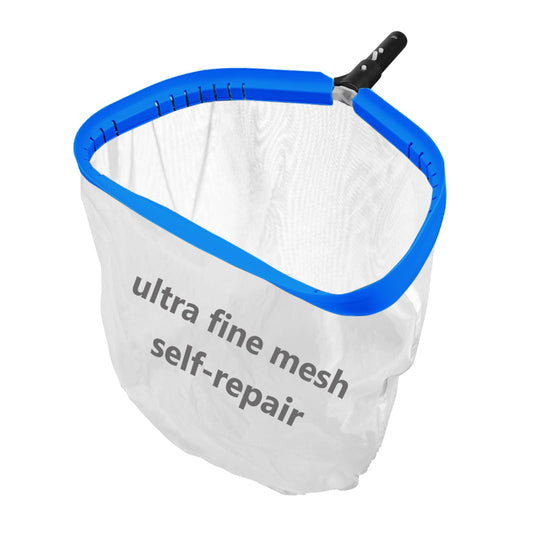 TidyMister 17.5'' Ultra Fine Mesh Pool Skimmer Net Rake for Sand Silt Pollen Debris - Super Extra Fine Nylon Cleaning Pool Net for Above Ground & In-ground Swimming Pools