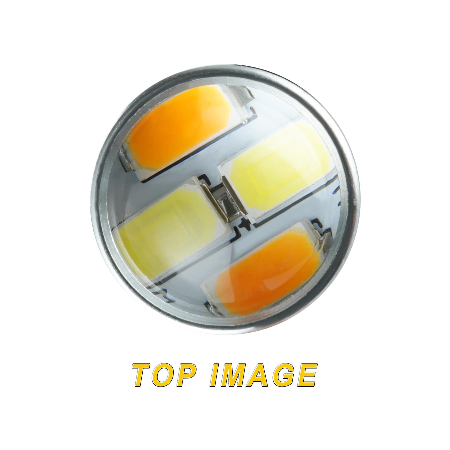 iFunyLED 3157 Switchback Led Turn Signal Bulbs Super Bright 3057 3357 3457 4157 LED Replacement light Kit Set for Car Daytime Running Turn Signal Blinker Lights, pack of 4, Xenon White/Amber Yellow