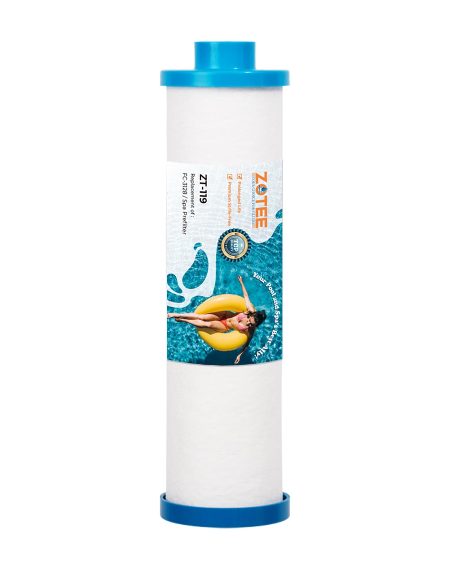 ZOTEE Filbur FC-3128 Spa Filter Disposable Hot Tub Filter with Garden Hose Adapter, Replacement for PPS2100, Darlly PP6903,1 Pack