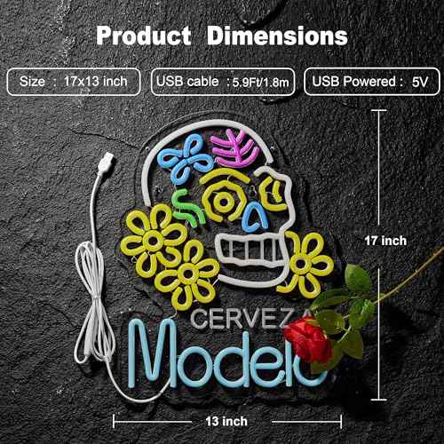 Neon Sign for Wall D?cor Model Beer Bar Cerveza Neon Light Up Signs for Man Cave Pub Store Party Club LED Lights Decor