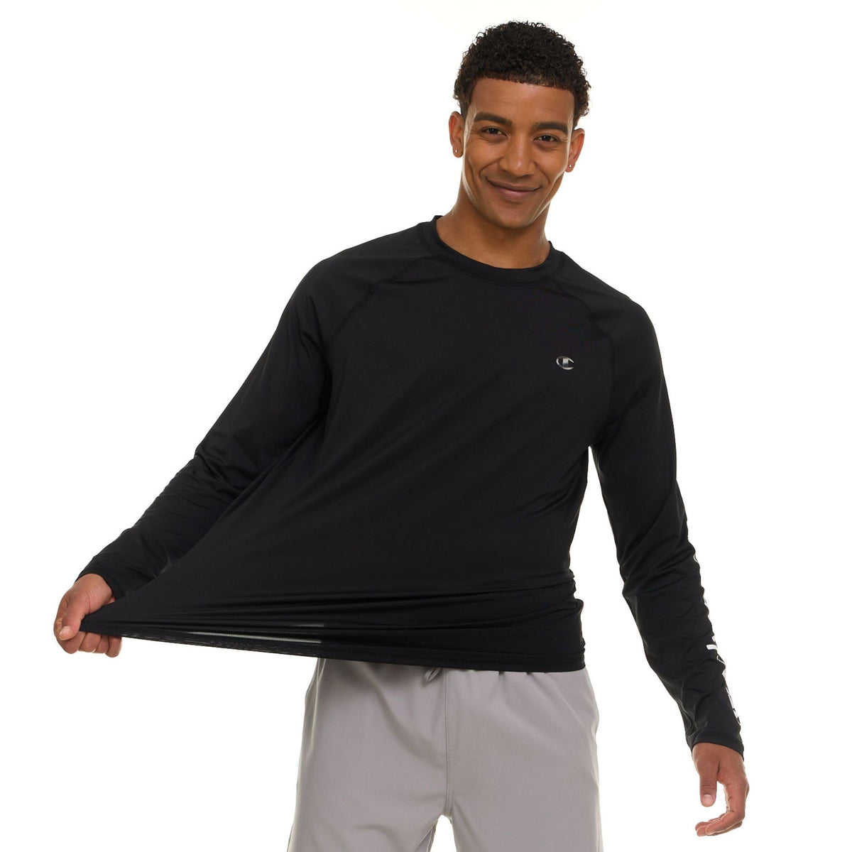 Champion Rash Guard for Men, Long Sleeve Mens Swim Shirt for Fishing Hiking UPF+ 50 SPF Sun UV Protection, Quick Dry