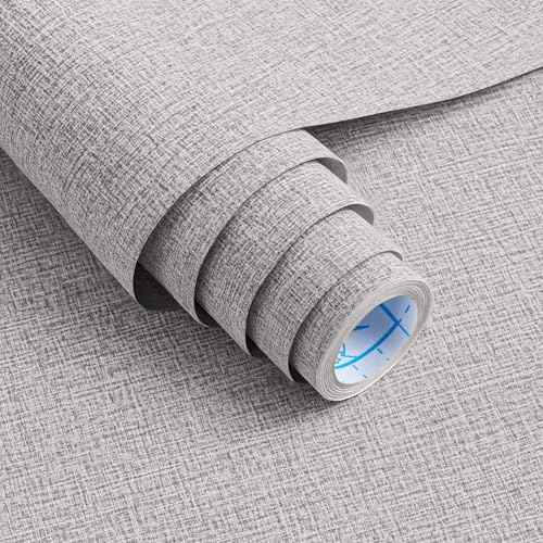 Grasscloth Peel and Stick Wallpaper Vintage Textured Contact Paper Grasscloth Self Adhesive Removable Wall Paper for Bedroom Cabinets Drawers Covering (15.7" x 78.7")