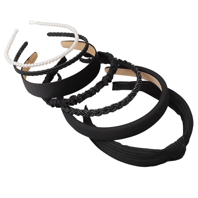 7pc Headbands for Women Trendy Girls Headbands Set, Non Slip Head Bands for Women's Hair Diademas Para Mujer De Moda