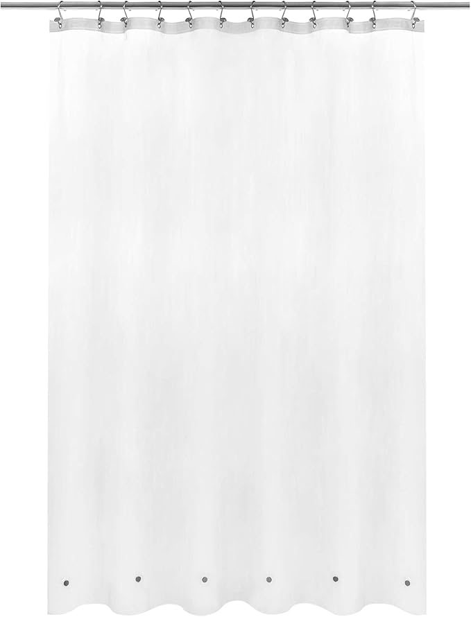 Barossa Design Frosted Shower Curtain Liner with 6 Magnets - Waterproof PEVA Shower Liner for Bath Tub, 72" x 72" Standard Size, PVC Free, Metal Grommets - Frost, 72x72