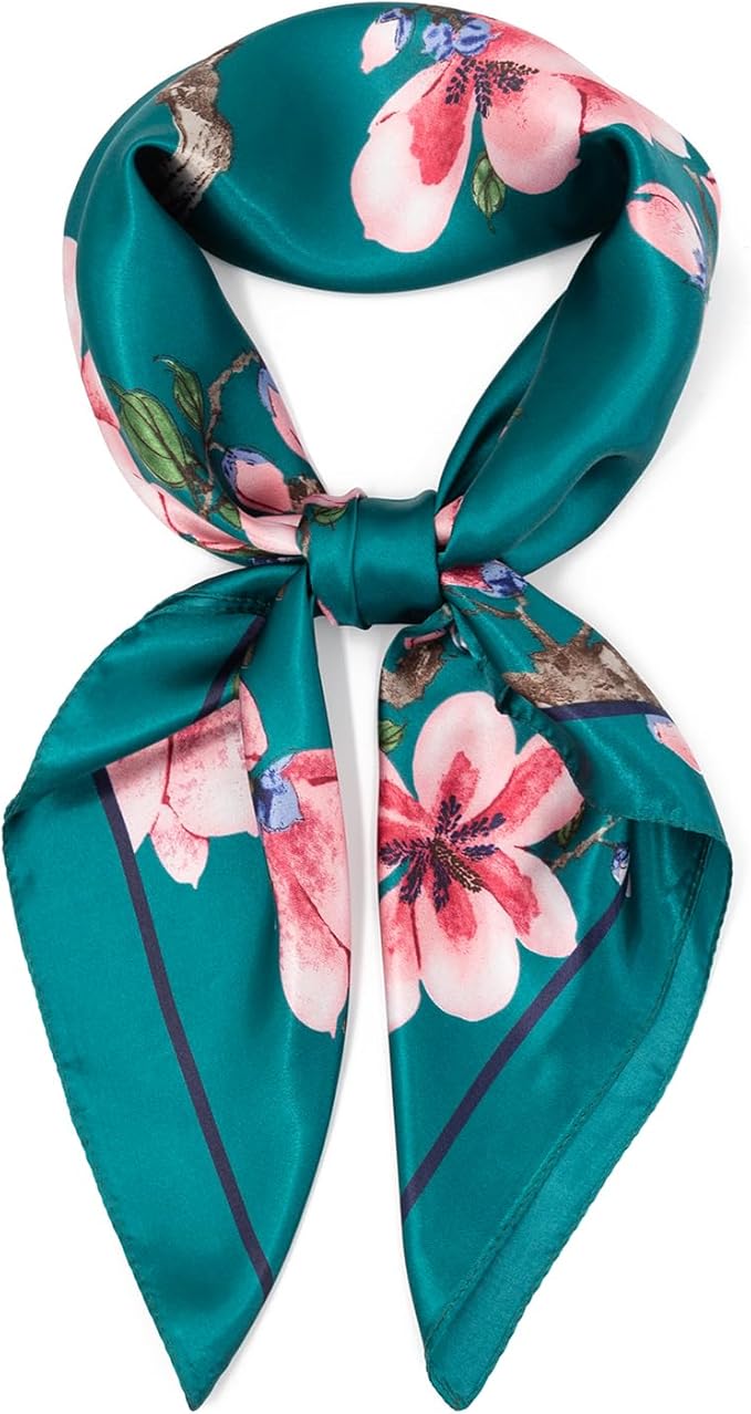 vimate 35" Square Silk Like Head Scarf - Women's Fashion Satin Scarf Bandana for Hair Wrapping at Night.
