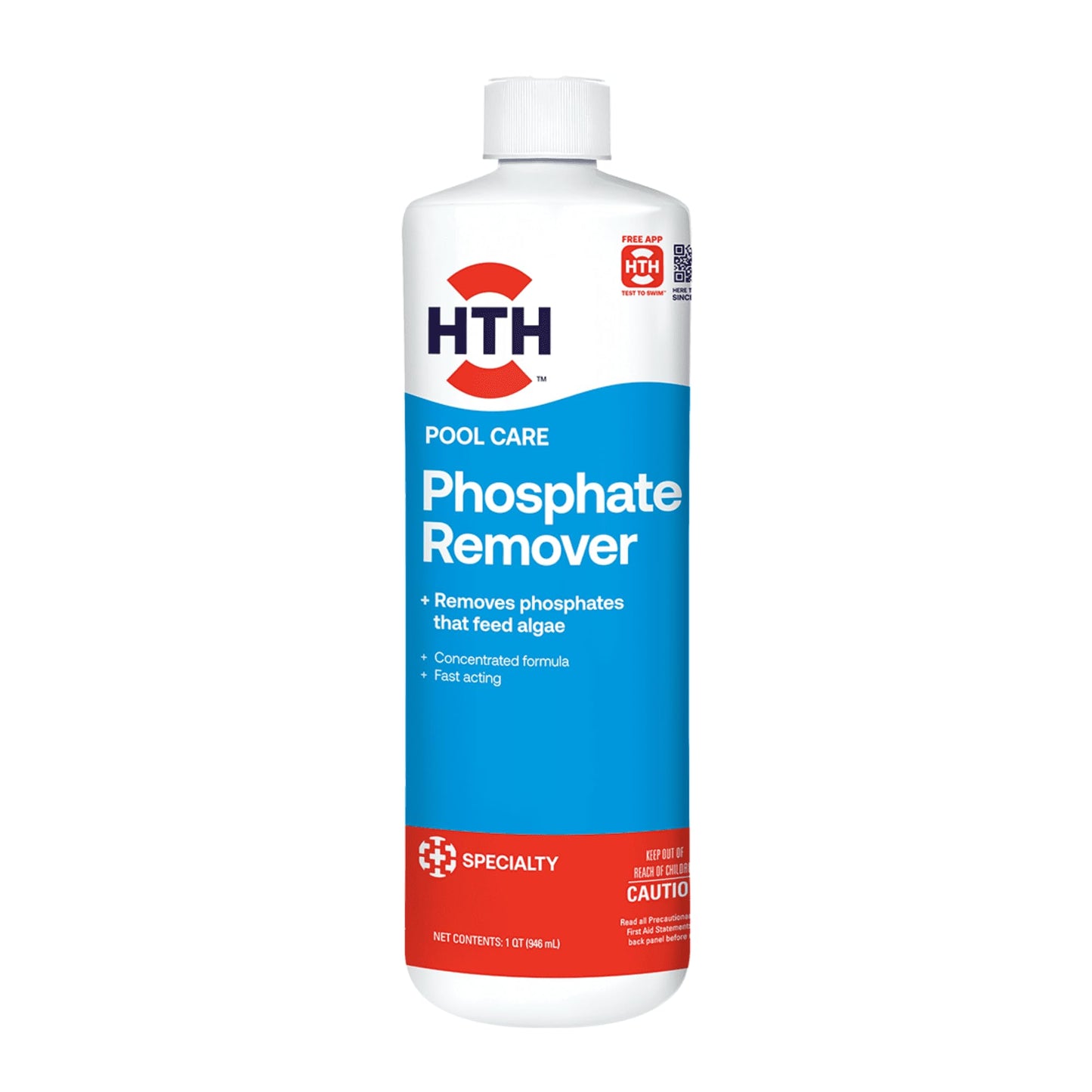 HTH 87322 Phosphate Remover Swimming Pool Chemical, 1 qt