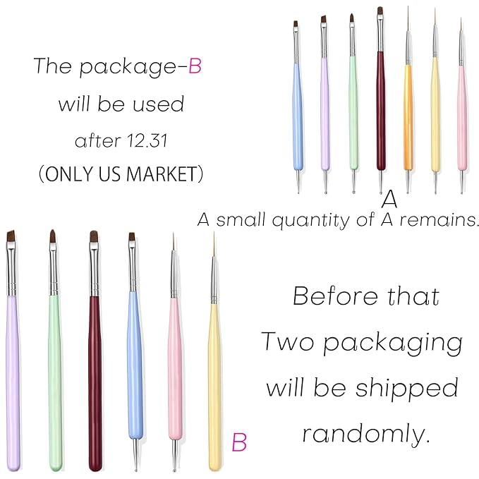 Nail Art Brushes, Nail Design Painting Brush Set with Nail Polish Brush, Nail Liner Brush, Nail Extension Gel Brush, Builder Nail Gel Brush, and Multi-Size Dotting Pens for DIY Nail Art