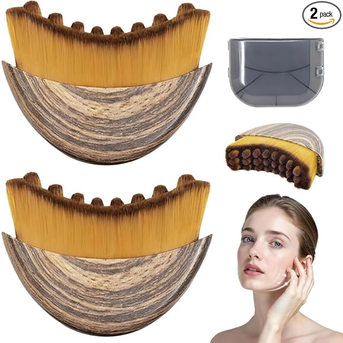 New Lymphatic Contour Face Brush, Manual Lymphatic Drainage Massager, Ergonomically Designed to Fit The Skin Precisely,Relieve Fatigue(2PCS)