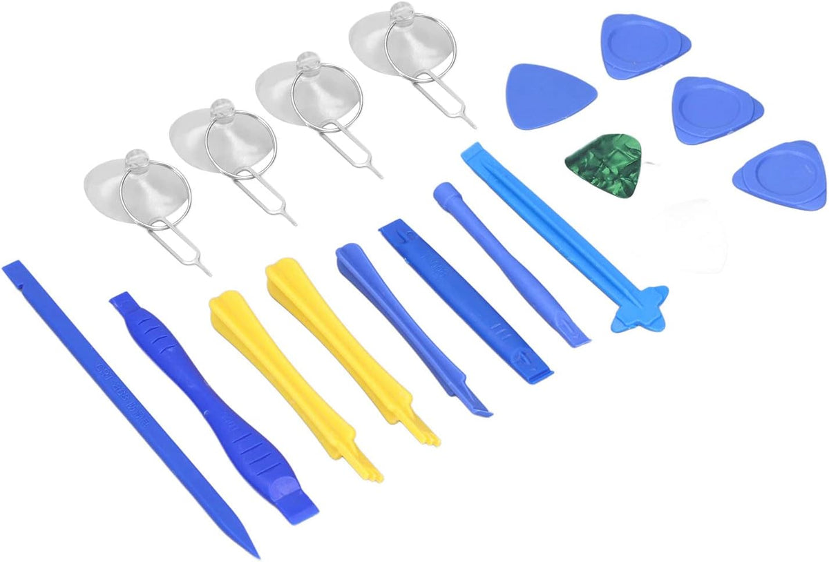 JTLB Disassembly Tools, Plastic Opening Prying Bar Triangular Spudger Repair Kit with Multiple Metal and PVC Tools for Electronics Phone Tablet Laptop Camera Repair