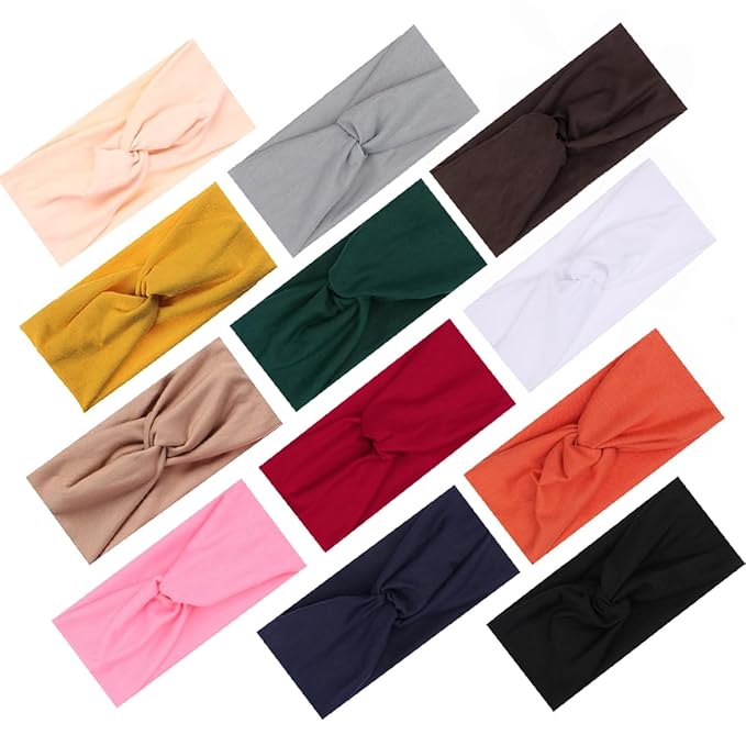 Kachanaa 12 Pack Headbands for Women,Elastic Headbands Non Slip Workout Yoga Sport Hair Bands for Women’s Hair Accessories