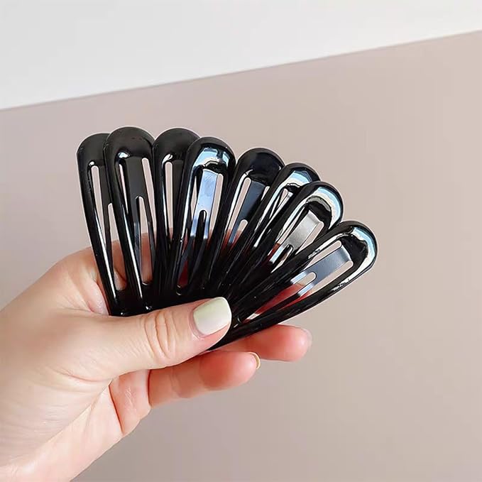 30,60 80 Pack Black 2 Inch Women Metal Snap Hair Clips Accessories No Slip Hair Barrettes Girls Women Hair Accessories (Black-1 60PCS)