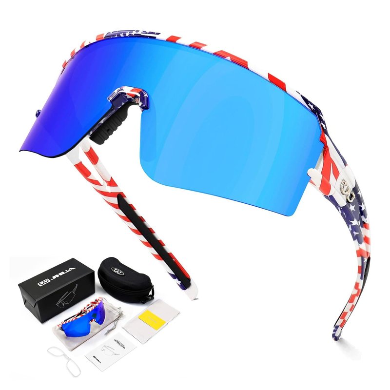 AVV Polarized Sports Sunglasses for Men Women - UV400 Protection Cycling Glasses with Lightweight TR90 Frame, Ideal for Running Baseball Fishing Driving