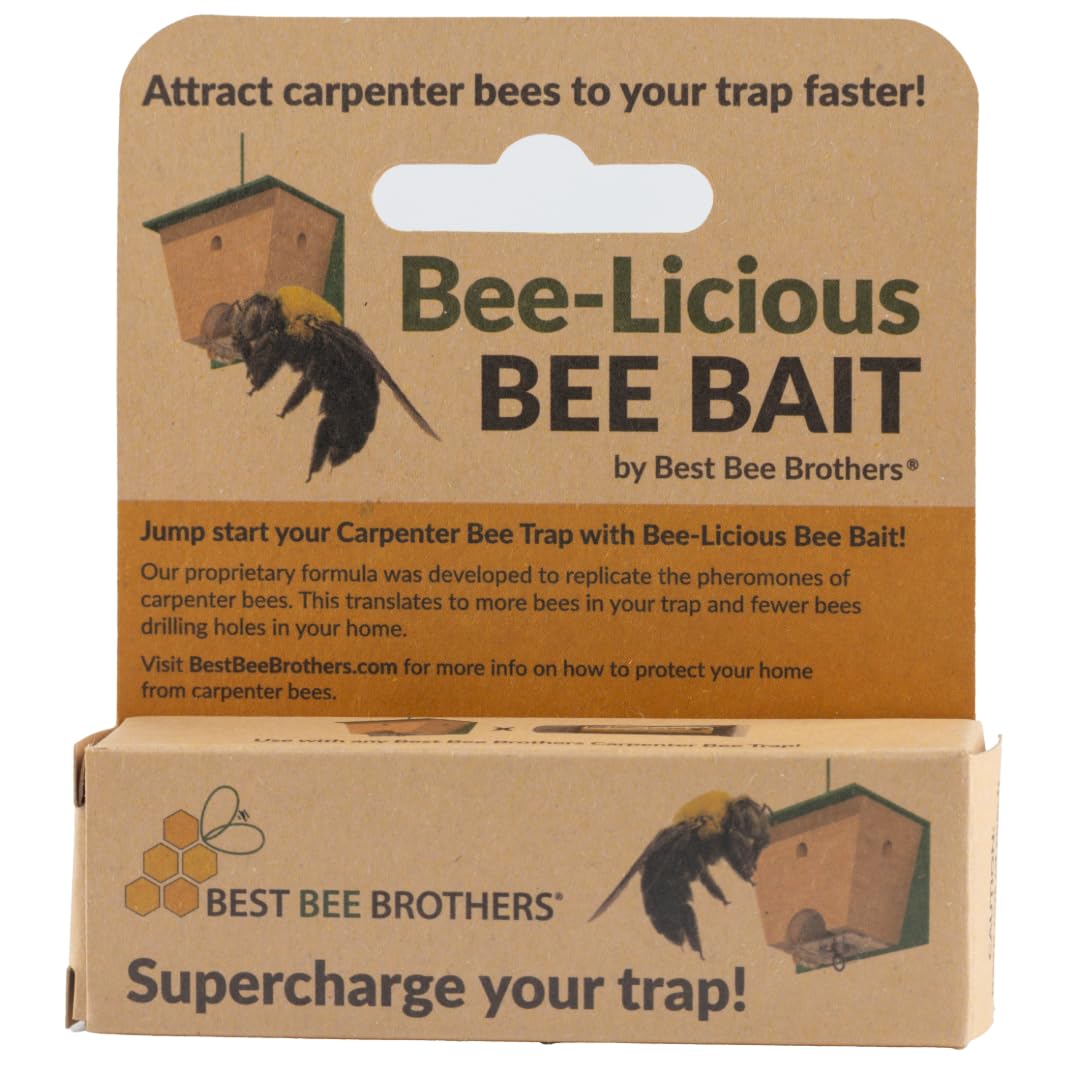 Best Bee Brothers Bee-Licious Bee Bait, All-Natural Carpenter Bee Lure, 10 ml Squeeze Tube