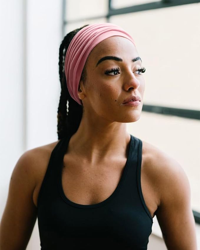 DRESHOW 8 Pcs Wide African Turban Headbands for Women - Vintage Wrap for Sports, Workouts, and Hair Accessories