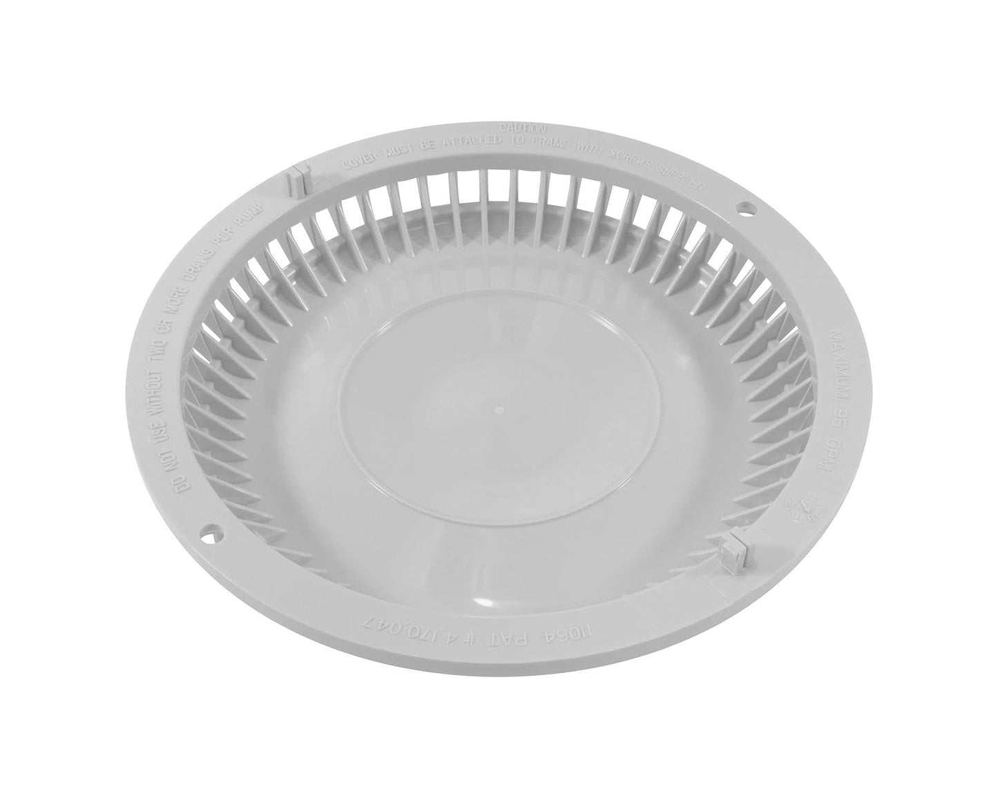 Afras Anti-Vortex White Drain Cover 7 3/8 inch - White Pool Main Grate Replacement with 2 Screws 11064W…