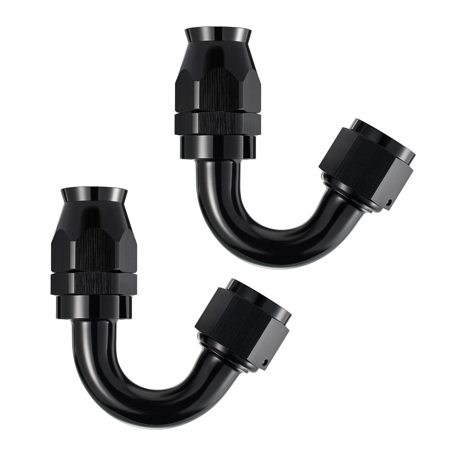 EVIL ENERGY 10AN PTFE Fitting Hose End Fitting 150 Degree Black for PTFE Hose Only 2PCS