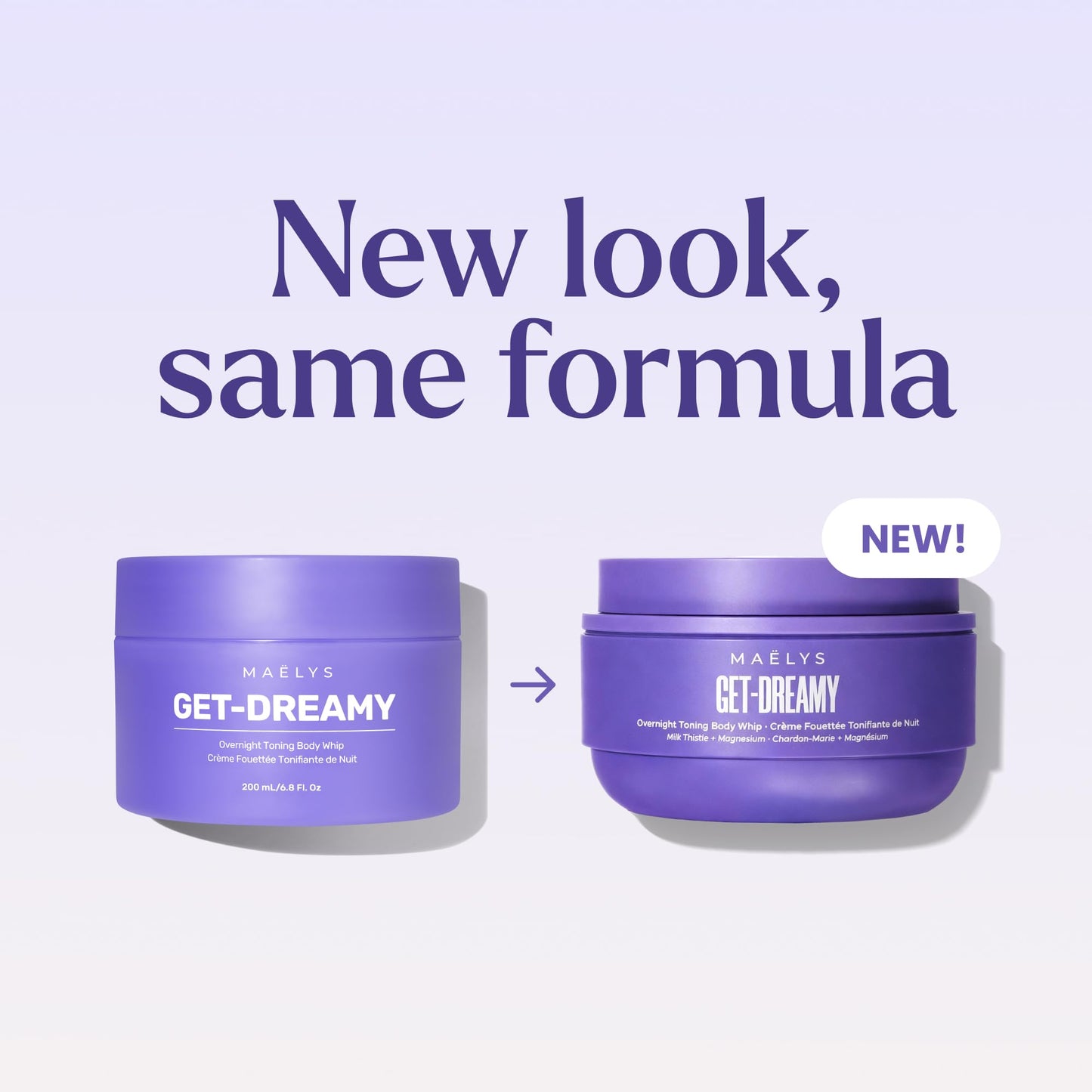 MAËLYS GET-DREAMY Overnight Toning Whip - Cellulite Cream & Skin Tightening Support with Milk Thistle + Uva-Ursi - Moisturizing Body Cream in a Whipped Texture (2 Pack)