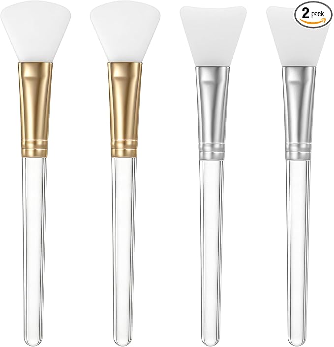 4 PCS Mask Brushes for Facials, Face Mask Brush Soft Silicone Masks Application Tool for Even Coverage Skincare Enhancer Hairless Applicator Tool for Mud, Clay, Charcoal