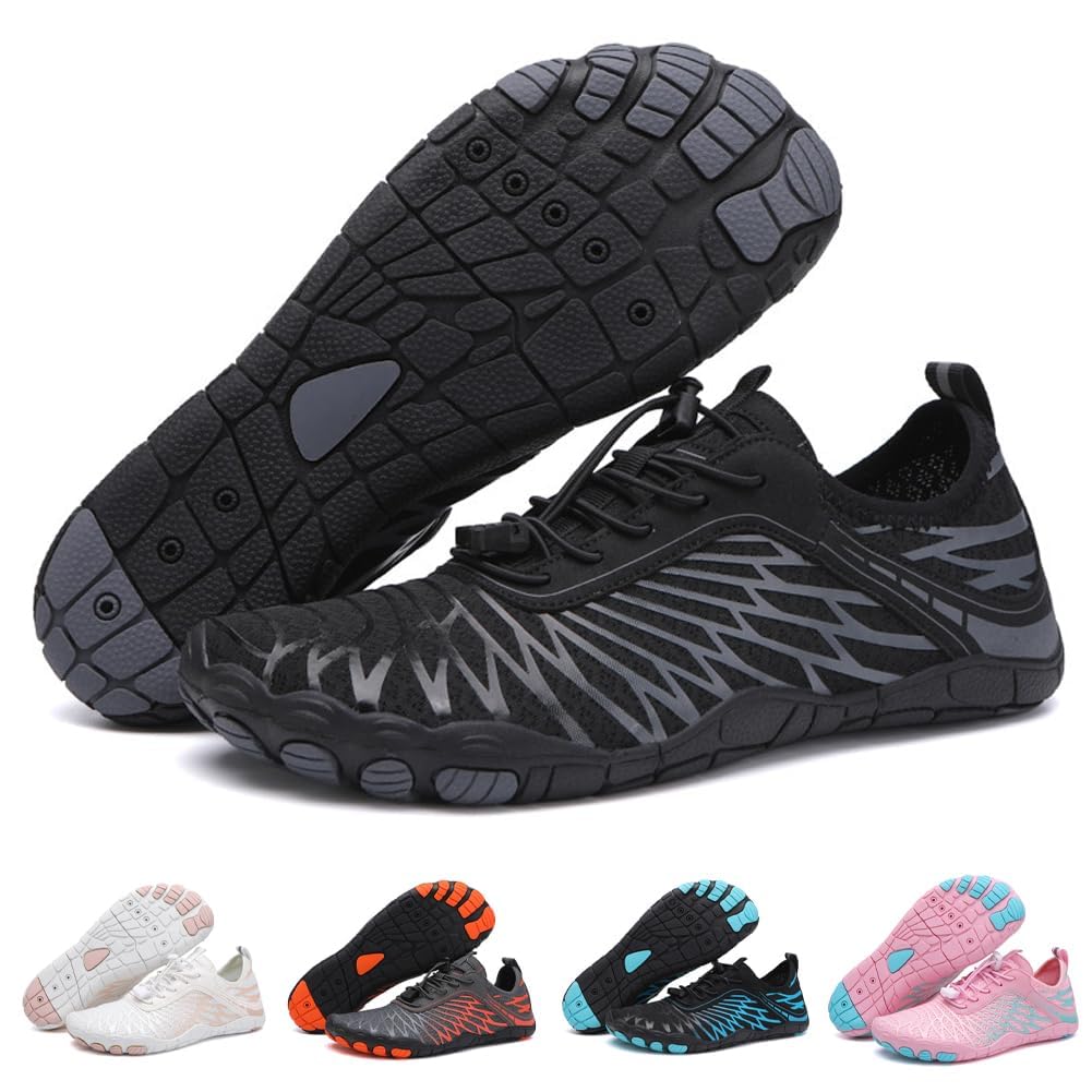 ELETON Barefoot Shoes Women Men Footwear, Wide Toe Box Hiking Zero Drop Non-Slip Quick-Dry River Boat Pool Beach Water Shoes, Lightweight Swimming Running Walking Sneakers Unisex