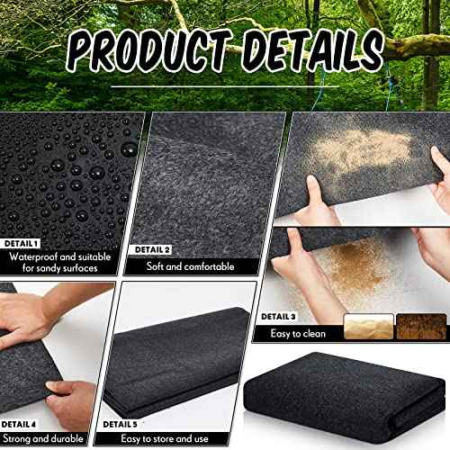 Haull Outdoor Storage Shed Floor Moat Waterproof Outdoor Carport Mat Thickened Soft Patio Furniture Pad Washable with Non Slip Backing, Storage Shed Not Included(8.2 x 10.2 ft)