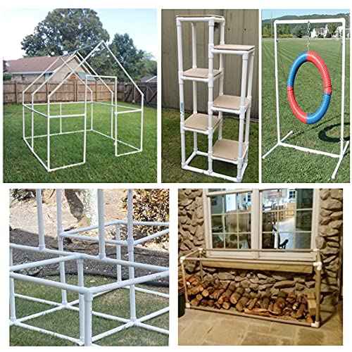 1-1/4 Inch 3 Way PVC Fitting Furniture Grade Pipe Corner Elbow for Greenhouse Shed/Tent Connection/Garden Support Structure/Storage Frame [Pack of 6]