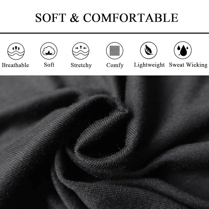 Sefiinh Wide Headbands For Women Stretch Headband Boho Head Bands Women's Hair Band Turban Workout Hairband Accessories Black Gray 6 Pack
