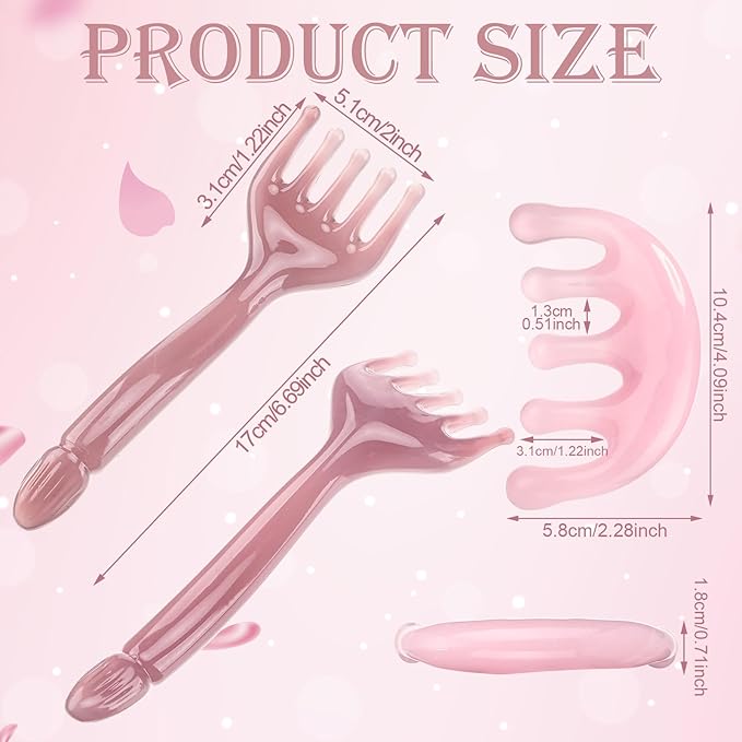 3 Pack Head Massager Scalp Comb Resin Scalp Stress Relax Tool for Christmas, Birthday, Mother's Day, Father's Day