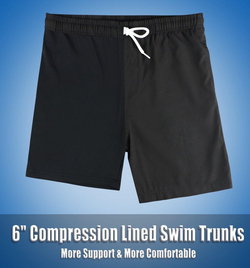 LUCOWEE Boys Bathing Trunks Boxer Brief Lined Anti Chafe Quality Swimming Shorts Swimsuits Stretchy Light Weight Quick Dry UPF 50+ Water to Land Ice Cream Waffle Size 10-12