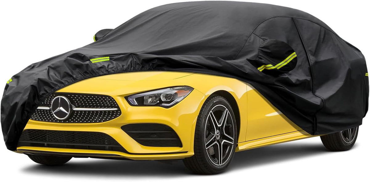 Kaugung 7 Layers Car Cover Custom Fit Mercedes-Benz CLA Class CLA180 200 250 35 45 Sedan 2013-2025, Waterproof Car Cover All Weather for Automobiles Outdoor, Sun Rain Dust Snow Protection.Black